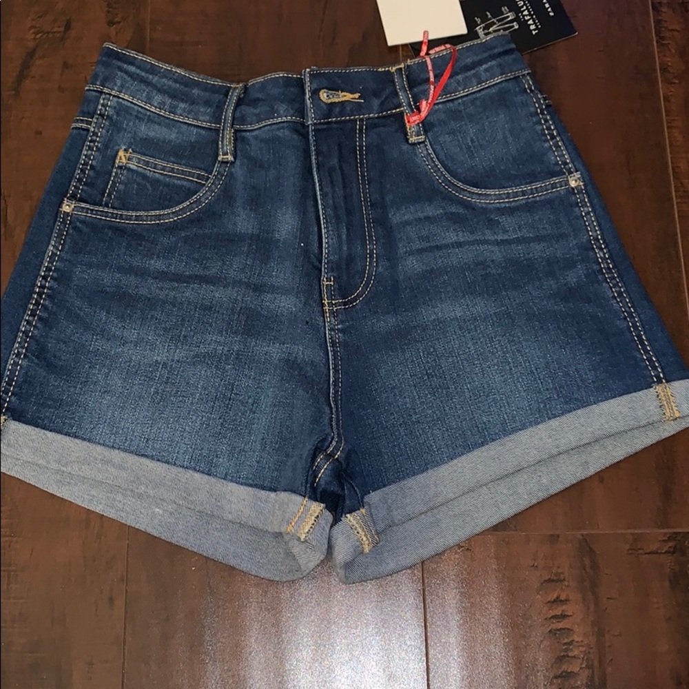 Zara 00 Trafaluc TFR Denim Jean Shorts Blue
